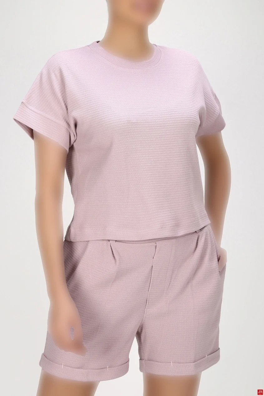 ست تیشرت و شلوارک زنانه کد 03249