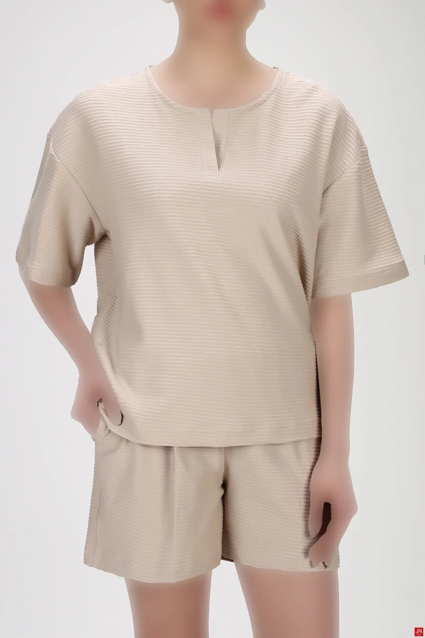 ست تیشرت و شلوارک زنانه کد 03339