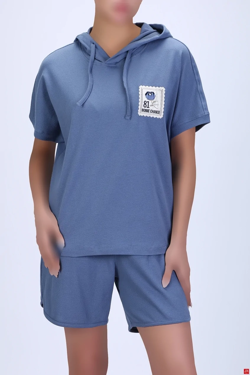 ست تیشرت و شلوارک زنانه کد 04467